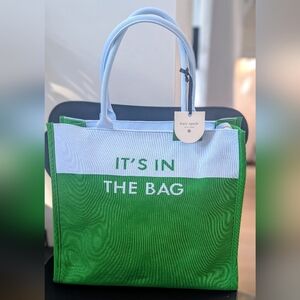 Kate Spade Bold Green and White Tote